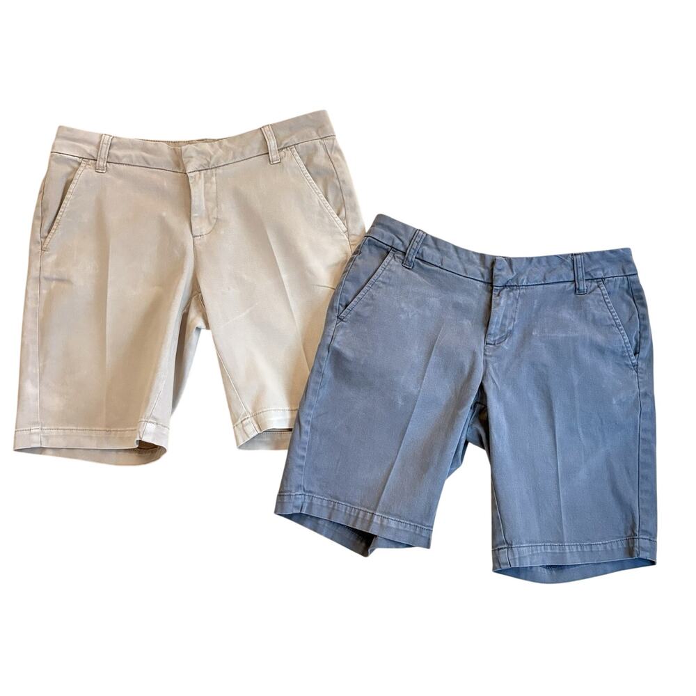 Caslon Bermuda Women’s Shorts Lot Of Two Sz 2 Dark Gray & Tan, Pockets Classic